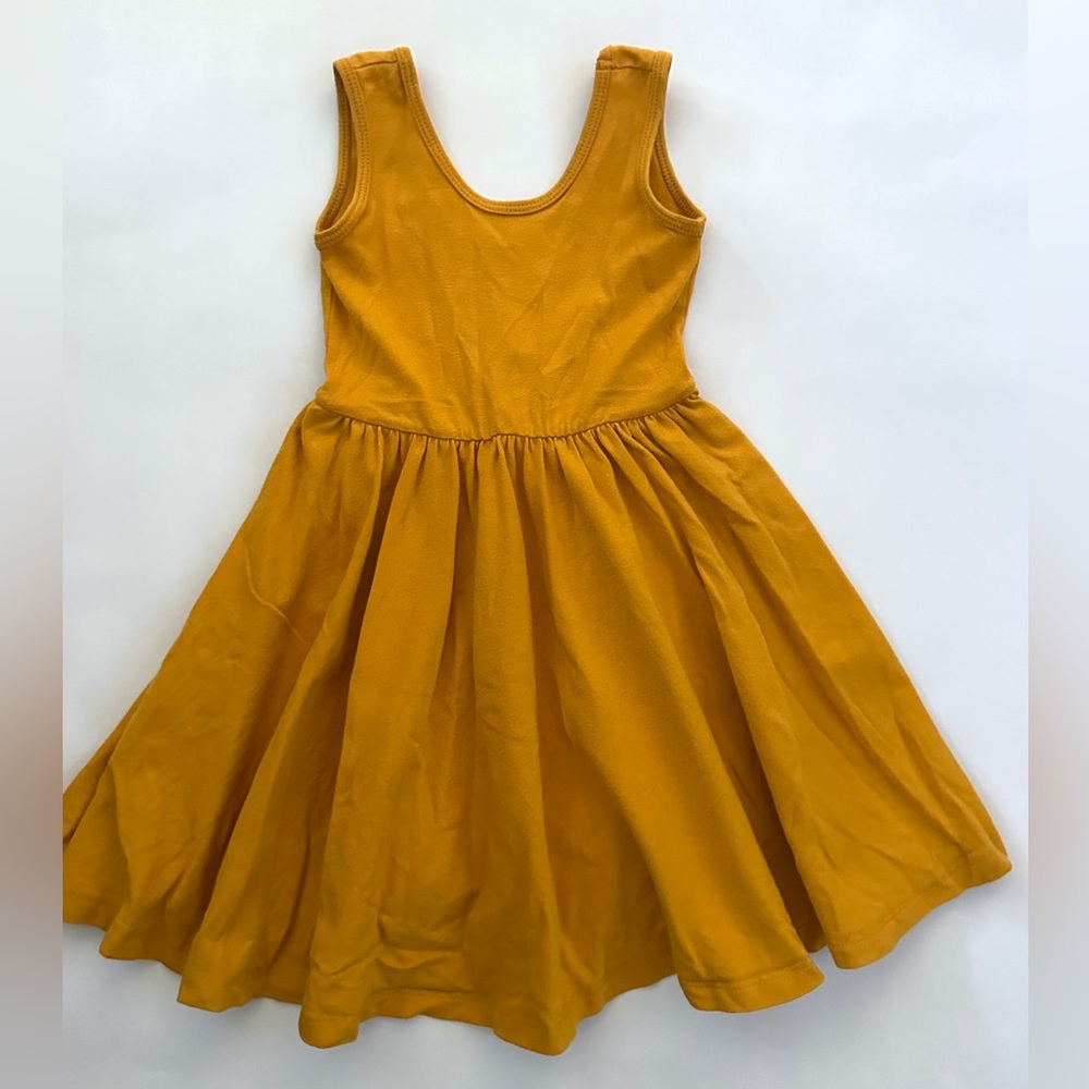Alice + Ames Sleeveless, Mustard Yellow, Twirl Dress